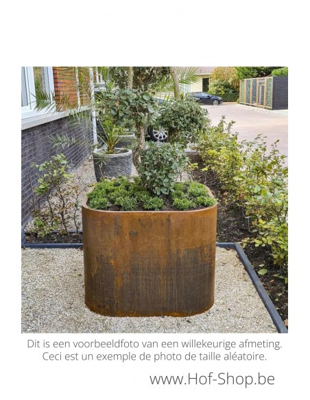Tonic 110 x 110 x 80 cm - Jardinière Adezz en acier Corten