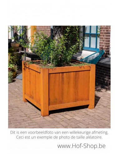 York 100 x 100 x 80 cm - Jardinière Adezz en acier Corten