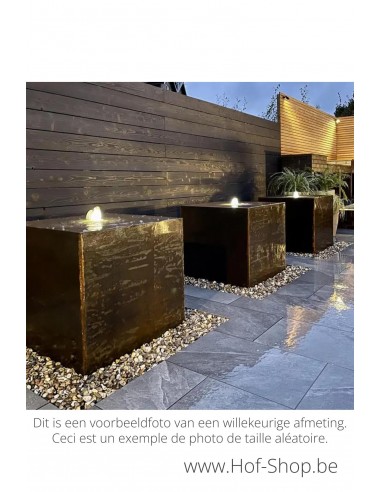 Waterblok 300 x 70 x 70 cm - Watertafel Adezz cortenstaal