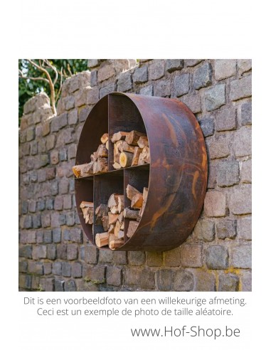 Logg Ronde 100 x 40 cm - Stockage du bois Adezz en acier corten