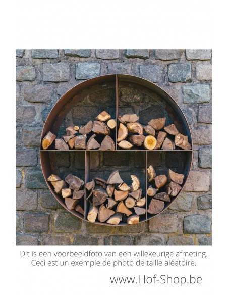 Logg Ronde 100 x 40 cm - Adezz houtopslag in cortenstaal