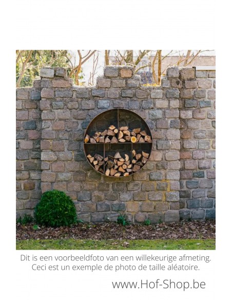 Logg Ronde 100 x 40 cm - Adezz houtopslag in cortenstaal