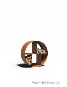 Logg Ronde 100 x 40 cm - Adezz houtopslag in cortenstaal