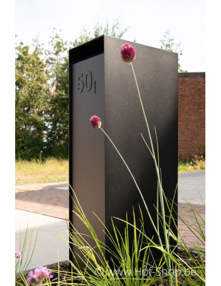Numéro 1 - aluminium noir de 5 cm de haut (numéro de maison 'fuji' KatoDesign)