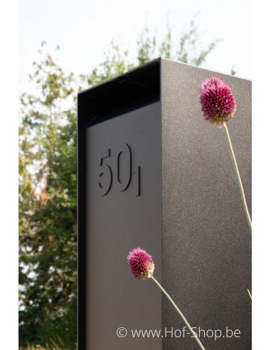 Numéro 1 - aluminium noir de 5 cm de haut (numéro de maison 'fuji' KatoDesign)