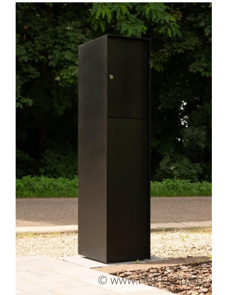 Fenix Front RAL 9005 - boîte à colis eSafe aluminium