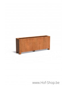 Carrez met poten 200 x 40 x 80 cm - Adezz Plantenbak in cortenstaal