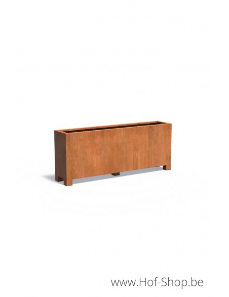 Carrez met poten 200 x 40 x 80 cm - Adezz Plantenbak in cortenstaal