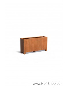 Carrez met poten 150 x 40 x 80 cm - Adezz Plantenbak in cortenstaal