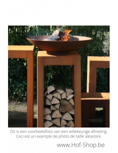 Socle 300 x 40 x 40 - socle en acier corten