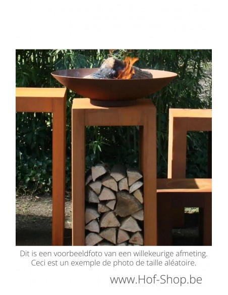 Socle 300 x 40 x 40 - socle en acier corten