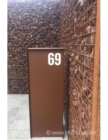 Dropbox Small Aspect acier Corten Back Door - ONZO boîte à colis aluminium