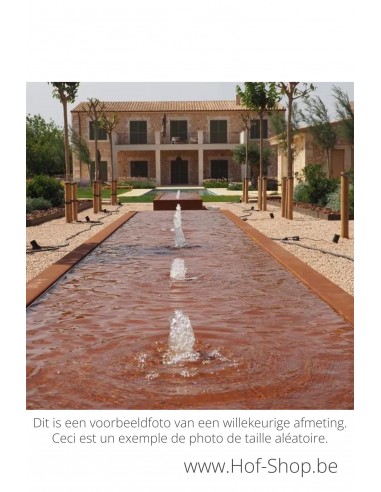 Watertafel 200 x 60 x 40 cm - Watertafel Adezz cortenstaal