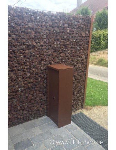 Dropbox Small Cortenstaal Look - pakketbus aluminium