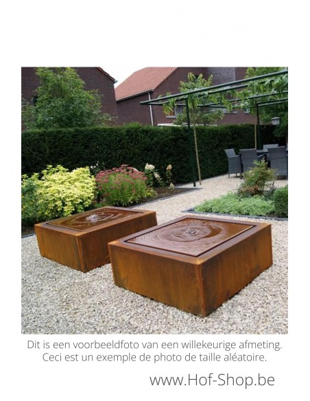 Watertafel 150 x 60 x 40 cm - Watertafel Adezz cortenstaal