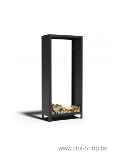 Logg 80 x 40 x 180 cm - Adezz houtopslag in zwart staal