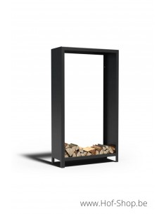 Logg 100 x 40 x 180 cm - Adezz houtopslag in zwart staal