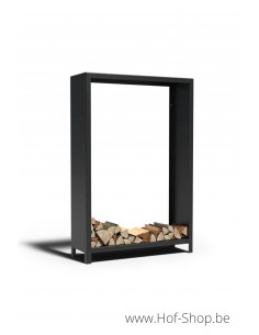Logg 120 x 40 x 180 cm - Adezz houtopslag in zwart staal