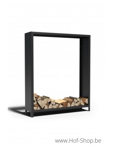 Logg 150 x 40 x 180 cm - Adezz houtopslag in zwart staal
