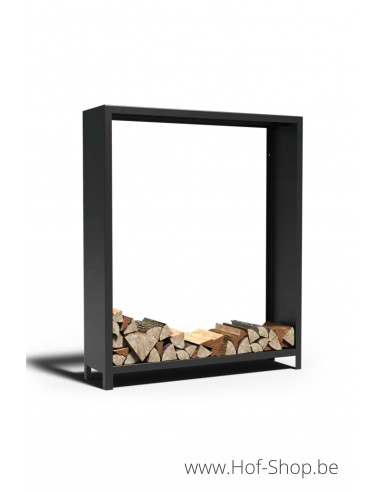 Logg 150 x 40 x 180 cm - Adezz houtopslag in zwart staal