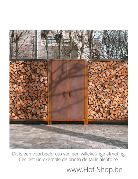 Logg 60 x 40 x 180 cm - Stockage du bois Adezz en acier corten
