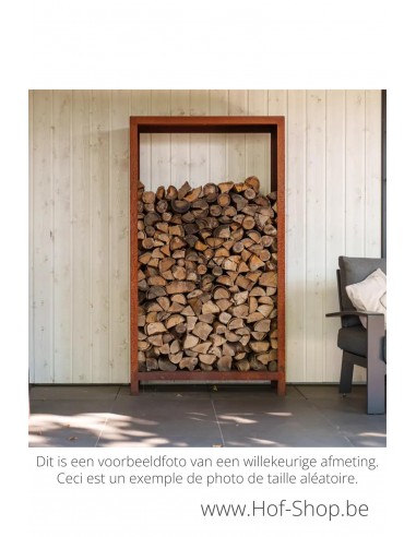Logg 60 x 40 x 180 cm - Stockage du bois Adezz en acier corten