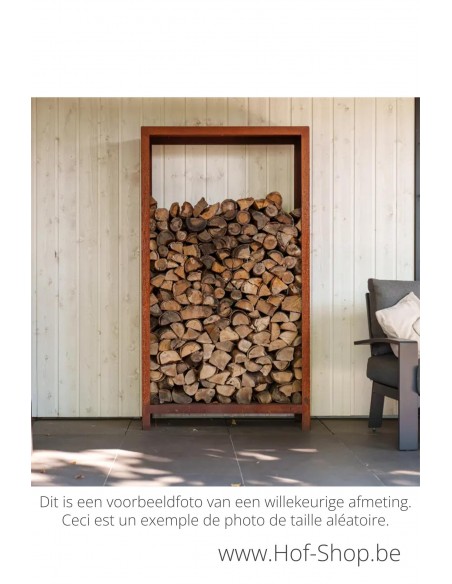 Logg 60 x 40 x 180 cm - Stockage du bois Adezz en acier corten