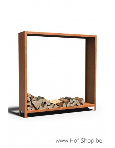 Logg 180 x 40 x 180 cm - Stockage du bois Adezz en acier corten