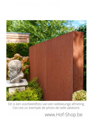 Mur 200 x 15 x 135 cm - Mur Adezz en acier corten