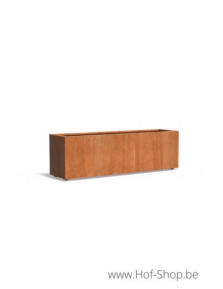 Carrez sur roulettes 200 x 50 x 60 cm - Jardinière Adezz en acier Corten