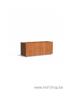Carrez met wielen 150 x 50 x 60 cm - Adezz Plantenbak in cortenstaal