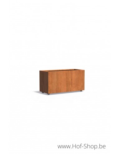 Carrez met wielen 120 x 50 x 60 cm - Adezz Plantenbak in cortenstaal