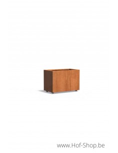 Carrez sur roulettes 90 x 50 x 60 cm - Jardinière Adezz en acier Corten