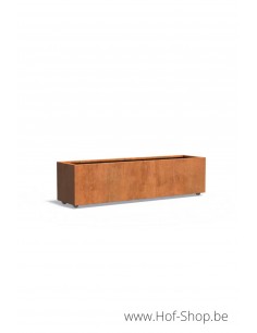 Carrez sur roulettes 200 x 50 x 50 cm - Jardinière Adezz en acier Corten
