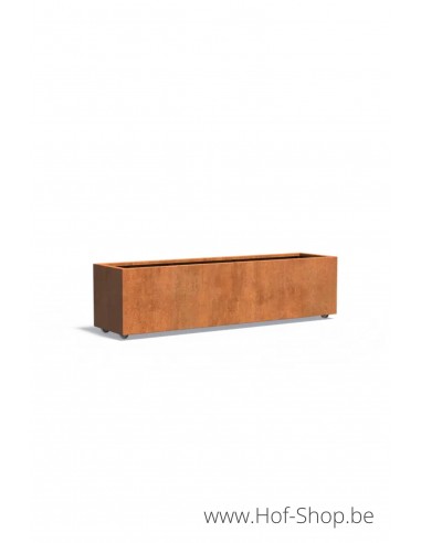 Carrez met wielen 200 x 50 x 50 cm - Adezz Plantenbak in cortenstaal