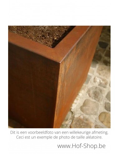 Carrez met wielen 150 x 50 x 50 cm - Adezz Plantenbak in cortenstaal