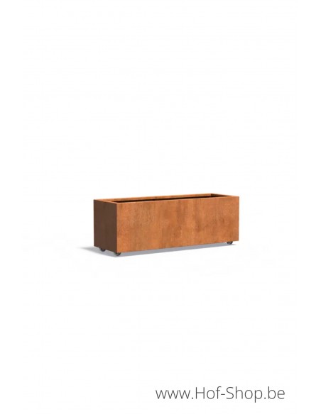 Carrez met wielen 150 x 50 x 50 cm - Adezz Plantenbak in cortenstaal