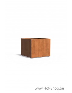 Carrez met wielen 100 x 100 x 80 cm - Adezz Plantenbak in cortenstaal