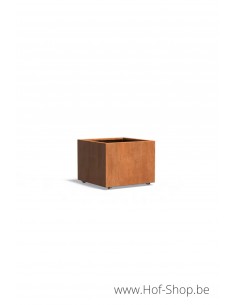 Carrez met wielen 80 x 80 x 60 cm - Adezz Plantenbak in cortenstaal