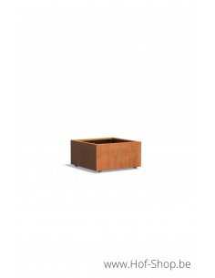 Carrez met wielen 80 x 80 x 40 cm - Adezz Plantenbak in cortenstaal
