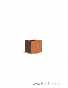 Carrez met wielen 60 x 60 x 60 cm - Adezz Plantenbak in cortenstaal
