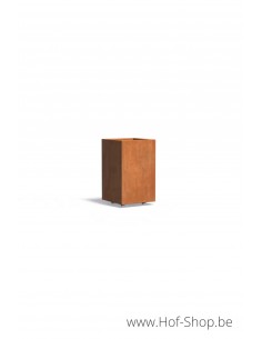 Carrez sur roulettes 50 x 50 x 80 cm - Jardinière Adezz en acier Corten