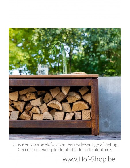 Logg 200 x 40 x 43 cm - Adezz houtopslag in gecoat staal