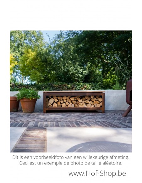 Logg 200 x 40 x 43 cm - Adezz houtopslag in gecoat staal