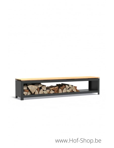 Logg 200 x 40 x 43 cm - Stockage du bois Adezz en acier corten
