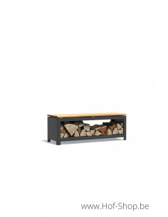 Logg 120 x 40 x 43 cm - Adezz houtopslag in cortenstaal
