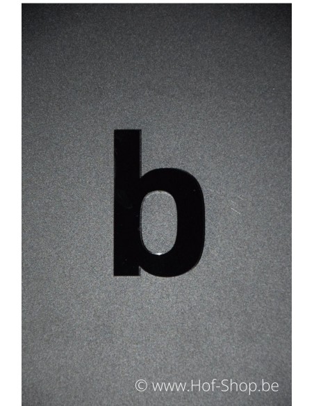Lettre b Plexie enkel - noir glossy 7,5 cm haut SALE