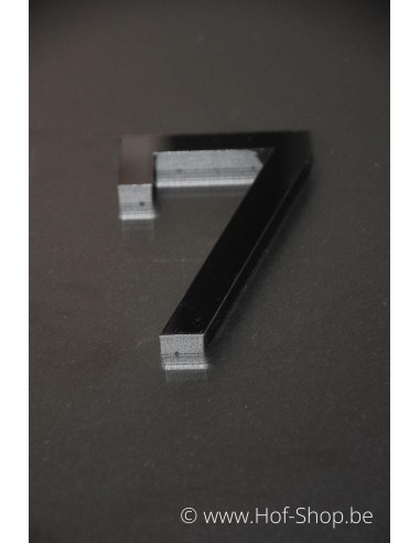 Nummer 7 Plexie enkel - zwart glossy 11 cm hoog Huisnummer (OP is OP)