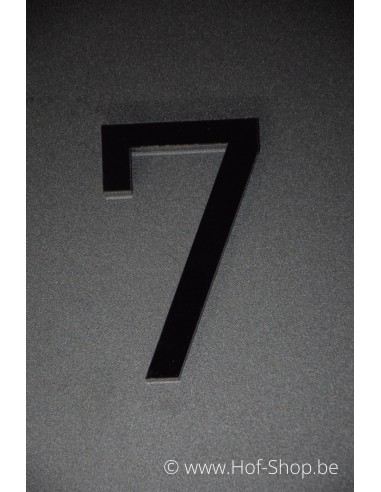 Nummer 7 Plexie enkel - zwart glossy 11 cm hoog Huisnummer (OP is OP)