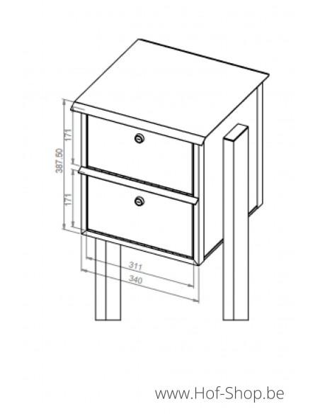 F21 multibox Back Door - Boîte aux lettres multiple Larob en aluminium